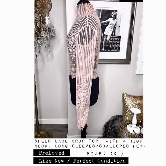 MOTEL - BLUSH LARA LACE TOP - Picture 5 of 6